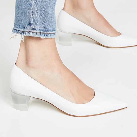 Stuart Weitzman Shoes - Stuart weitzman clear block leather pumps
